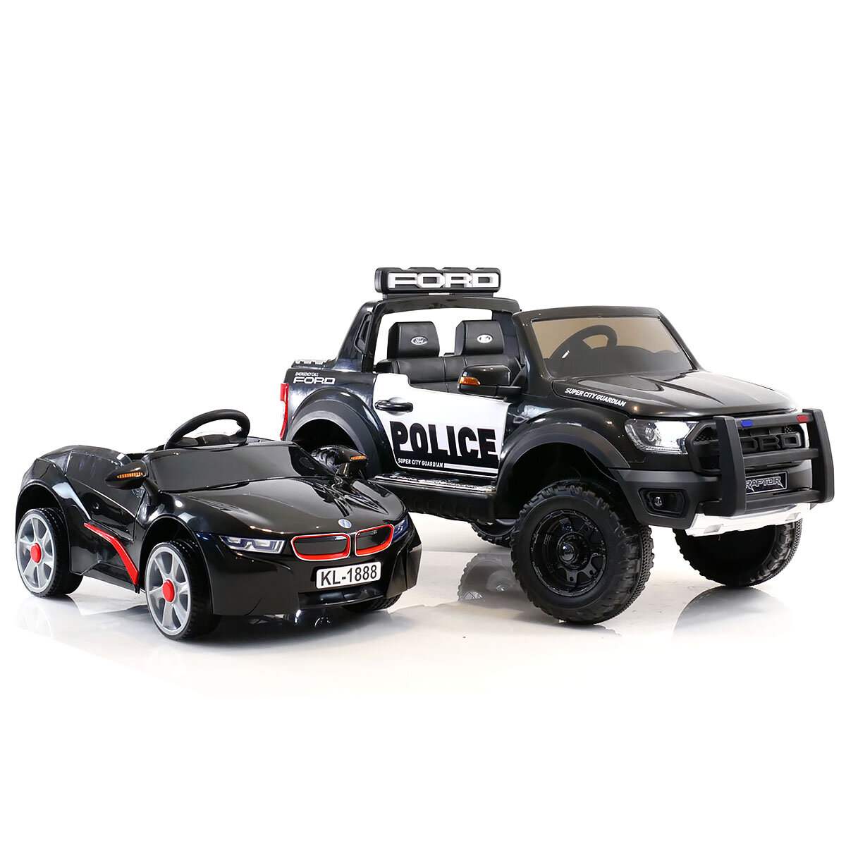 Sähköauto Poliisiauto Ford Ranger Raptor 12V