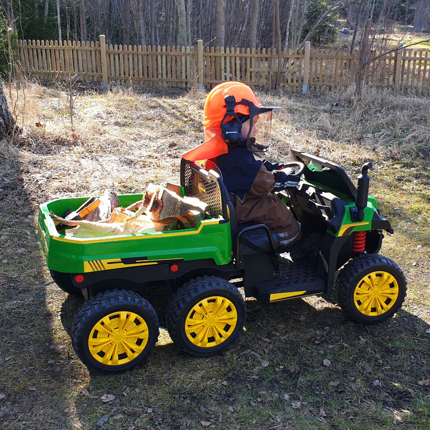 Sähköauto Truckster 4WD - Vihreä-harmaa