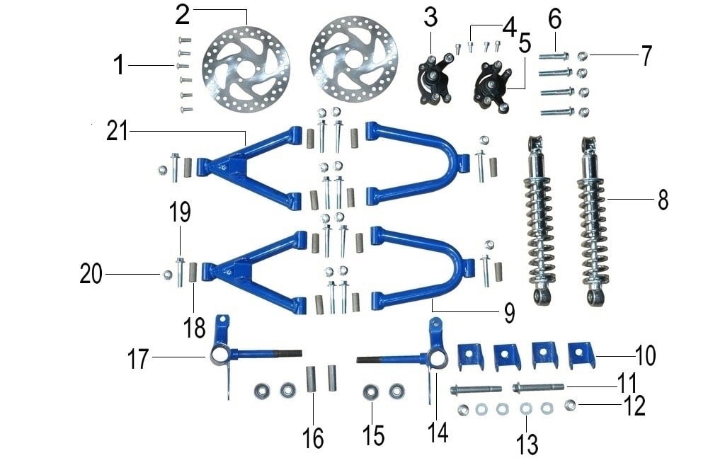 ATV Dragon B02 jarrulevy edessä 120mm 3 reikää